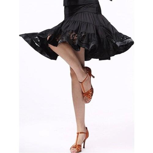 Women Pleated Ballroom Practice Wear Modern Show Square Cha-cha Dance Practice Skirt Latin Dance Competition Dresses