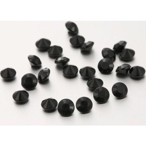 10,000pcs 3mm Black Pointed Crystals Diamond Beads For Wedding Bridal Party Holiday Throwing Confetti Table Decoration Sprinkles