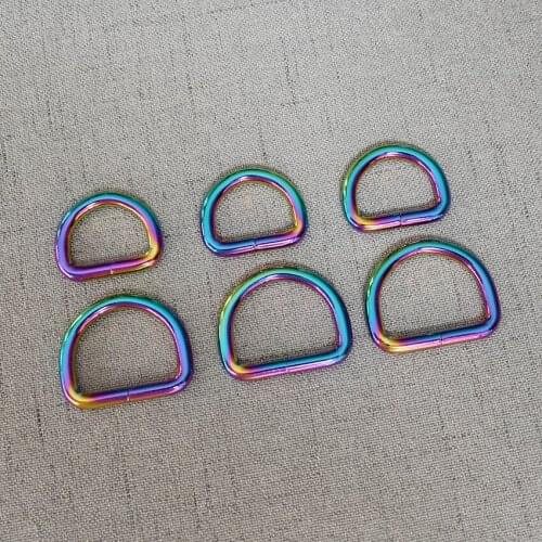100 Pcs/Lot 20mm 25mm Colourful Metal Adjustable D Ring Belt Buckle For Backpacks Shoes Bag Cat Leash Dog Collar DIY Accessories