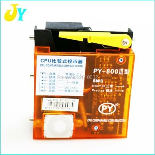 2PCS CPU Comparable Vetical Coin Acceptor Drop Insert Coin selector Of Arcade Parts single coin or token selecter