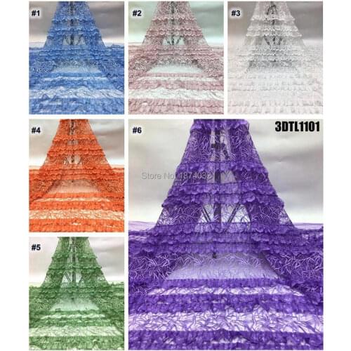 2020 High Quality nigerian tulle fabric French Tulle lace Women Dress Embroidered Sequin Lace Fabric African tb4
