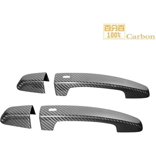 4pcs Carbon Fiber Side Door Handle Cover Trim Fit for Chevrolet Camaro 2017-2018 Car Accessories
