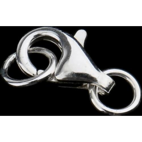 5 Sets 925 Sterling Silver Lobster Clasp Connector For Jewelry Making 11mm