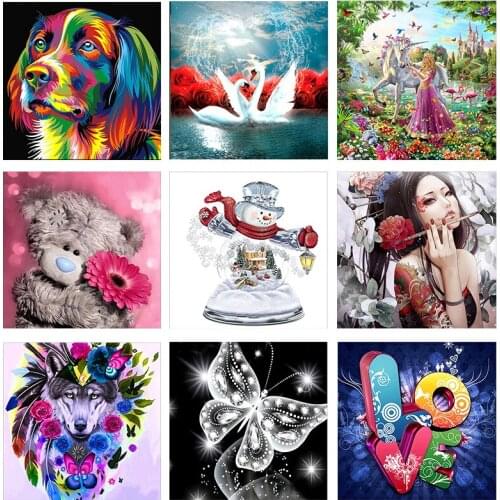 Muxun 5D Diy Diamond Painnting Round Diy Painting Kits Diamond Painting Cross Stitch Kits Mosaic Handicrafts Gift Rp070