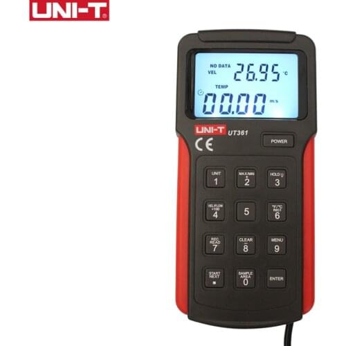 UNI-T UT361 Anemometer wind speed temperature tester Wind Count Units Switch Wind Speed Display