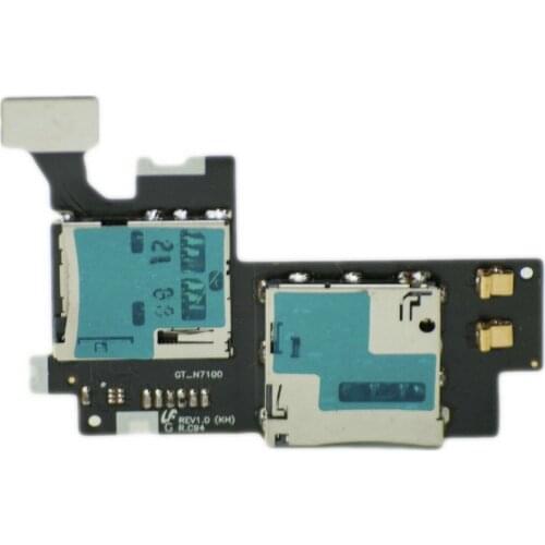 For Samsung Galaxy Note 2 GT-N7100 N7105 I317 T889 L900 I605 R950 SIM And MicroSD Memory Card Holder Slot Connector Flex Cable