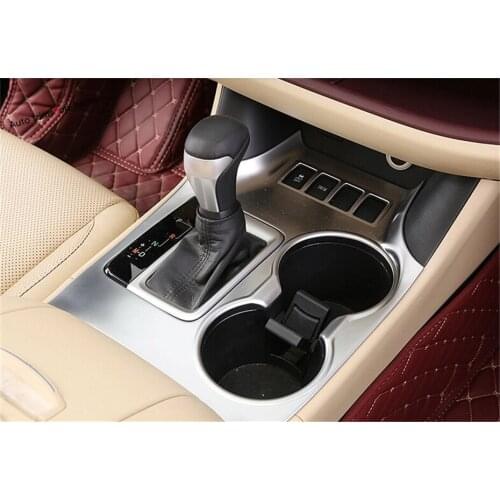 Yimaautotrims Stalls Transmission Shift Gear Panel Cover Trim Fit For Toyota Highlander KLUGER 2017 2018 2019 Interior Mouldings