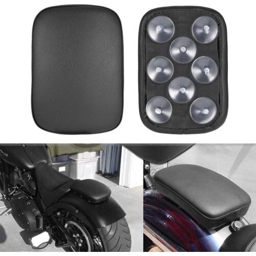 Lightweight Durable Motorcycle Accessories Rectangular Pillion Passenger PAD Seat 8 Suction CUP Custom Chopper NEW