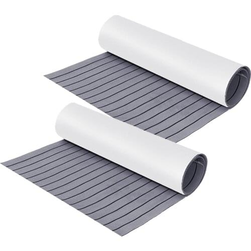 MagiDeal Self Adhesive Teak Decking EVA Foam Boat Floor Faux Light Gray