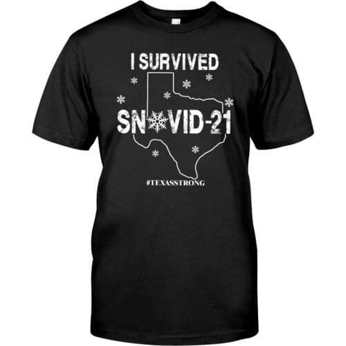 2021 new arrived hot sale I Survived Snovid 21 unisex aduit slim fit shirt men t shirt womens tops&tee