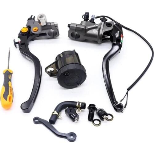 Full CNC Refit Brake Pull Rod Pump Left Clutch Right RCS Cup Aluminum Alloy Adjustable Brake Clutch Levers general purpose