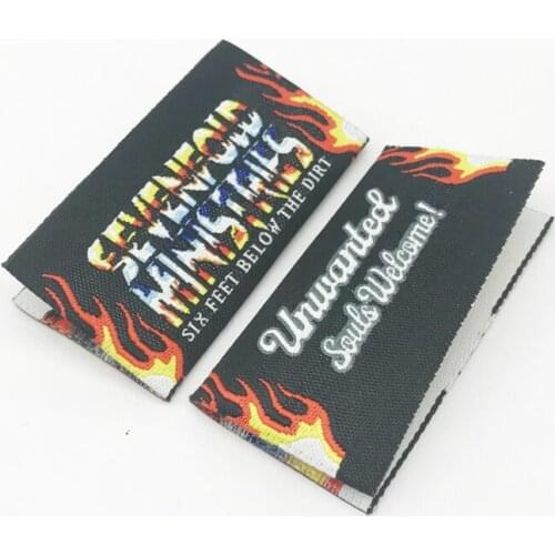 Custom Labels for Clothing Brand Name Private Label Customized with Own Logo Woven Labels for Clothes Sewing Fabric Tag