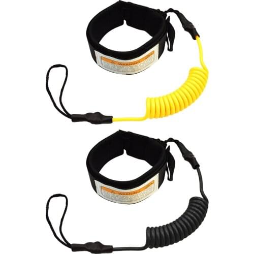 KEEP DIVING 2021 New Surfing Ankle Leash Coiled Stand Up Paddle Board Paddle boarding Surfboard Leash Leg Rope