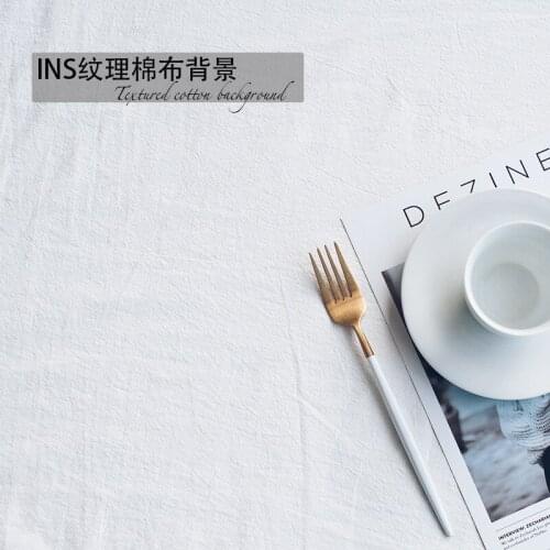 Simple Style Matte White Cotton Cloth Shoot Backdrop Material Photo Life Photography Background foto Taking Pictures Props