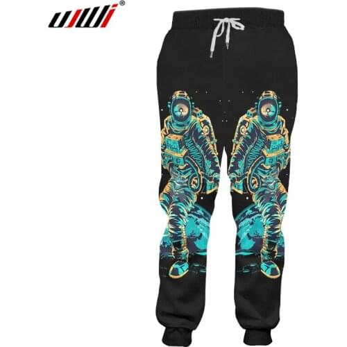 UJWI 3D Joggers Haren Pants Men/Women Cool Space Sweat Pants Fashion Print Astronaut Sweatpants Autumn Fall Winter Trousers