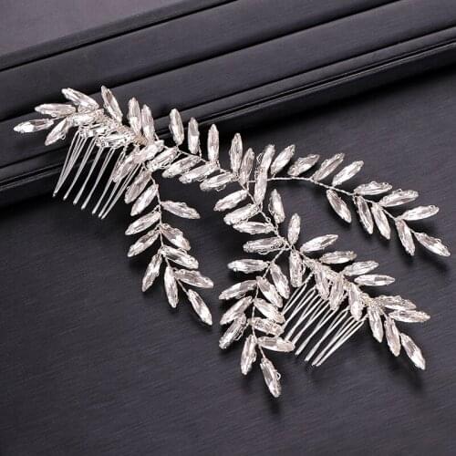 Bridal Accessories Rhinestone Hair Comb Inserting Comb Weaving Bridal Wedding Veil Accessories Hair Accessories