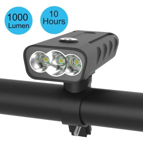 5200 Mah Bicycle Light 1000 Lumen Bike Light Built in Battery USB Charge Aluminum Alloy Cycling Light Waterproof Bike Accessory