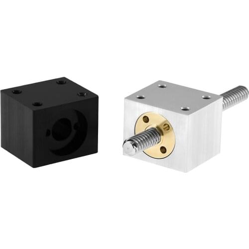T8 Screw Nut Conversion Seat 3D Printers Parts T8 Trapezoidal Nuts Lead Screw Housing Mounting Bracket Aluminum Block