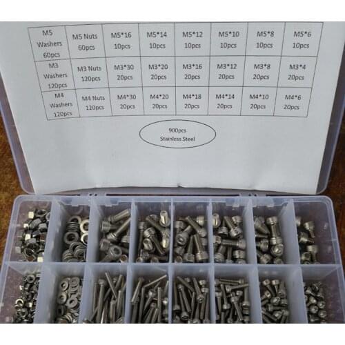 Inner-hexagon cup head bolt suit M3 M4 M5 304 Stainless Steel cheese head inner-hexagon screw suit 500 grain