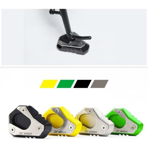 Motorcycle Kickstand Extension Plate Side Stand For Kawasaki Z650 2017-2021 Accessori Moto Accessories Accessoire Moto