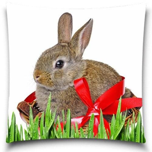 5 size High Quality Cotton Polyester Cute Rabbit Christmas Gift Decorative Throw Pillow Case Cushion Cover Sofa Home Decor