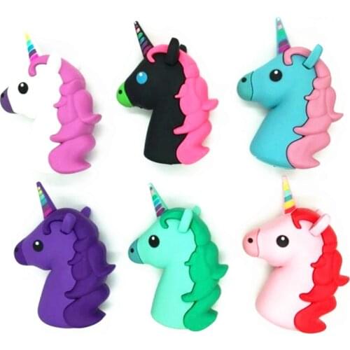 High Quality Unicorn PowerBank External Emergency USB 2600mAh Colorful White Horse Power Bank Charger For I7 Phone Android Phone