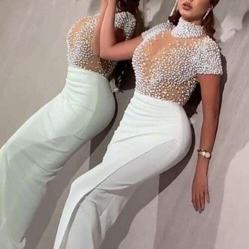 2021 Summer Beading Black White Short Sleeve Casual Bodycon Women Evening Party Dress Nightclub Robe Femme Vestidos Festa 70137