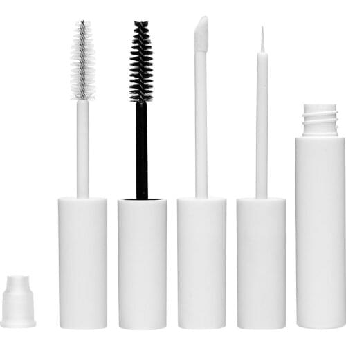 10ml White Lip Gloss Tubes Mascara Eyeliner Lipstick Tubes Empty Lipgloss Tube Packaging Liquid Refillable Cosmetics Containers