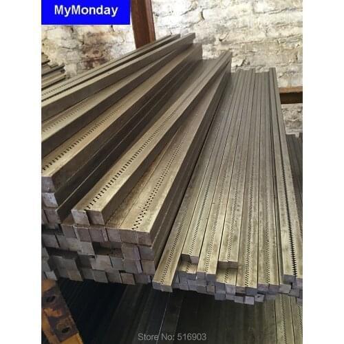 10pcs 45# Steel 1 Mod CNC Toothed Quenched Rack Gear 20(H)*15(W)*1000mm + 4pcs 30teeth with 32mm width 10mm hole,thich 10mm