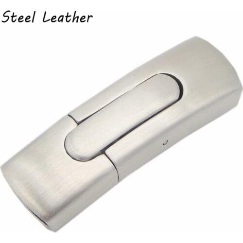 20pcs/lot custom logo hole:11*5.5mm Stainless Steel Bayonet Clasp Push Lock Closure Belt Prong Snap Buckle for DIY Leather Cord