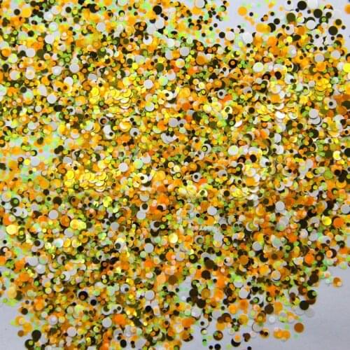 500Gram/lot Round Glitter Yellow Green White Black Shiny Metallic Nail Art Resin Slime Decoden Supplies 1mm2mm3mm Mixed YMP-23