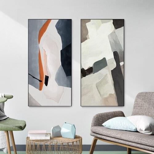 Abstract Color Block Wall Art Canvas Poster Nordic Decorative Painting Prints Room Living Room Home Decoration Wall Painting