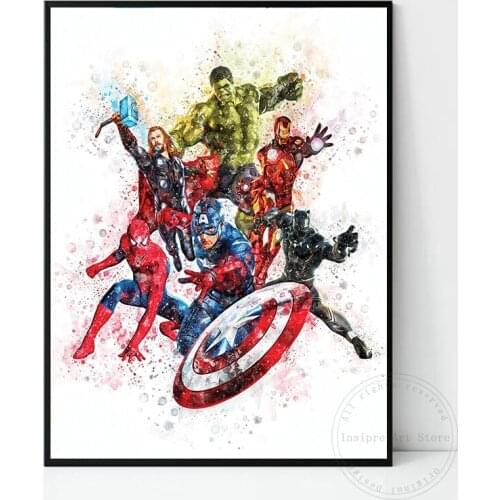 Diamond Painting Marvel Superhero Hulk Iron Man Captain America Spiderman Embroidery Diamond Mosaic Cross Stitch Home Decor