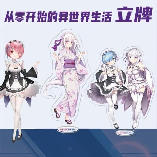 Anime Re:Life In A Different World From Zero Acrylic Stand Figure Creativity Desktop Standing Plate Decoration Model Toy Gifts