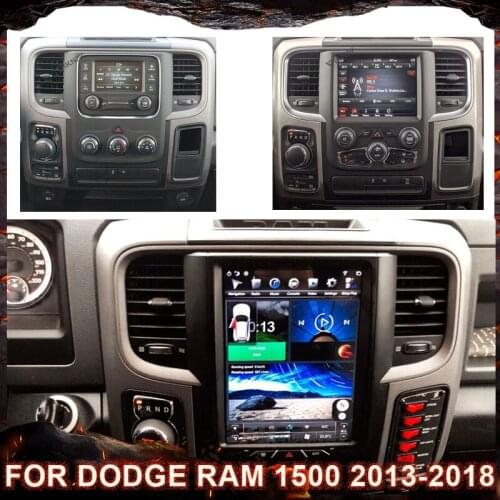 Android 9.0 PX6 128G 10.4 inch Car Radio For Dodge RAM 1500 2013 -2018 WIFI Stereo Audio Multimedia Player HD Screen Head Unit