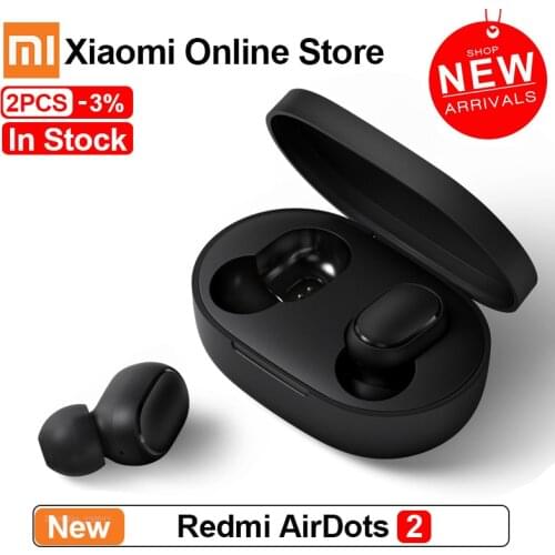 Xiaomi Redmi AirDots 2 TWS Wireless Stereo Bluetooth 5.0 Earphone Noise Reduction Handsfree AI Voice Control Airdots Generation
