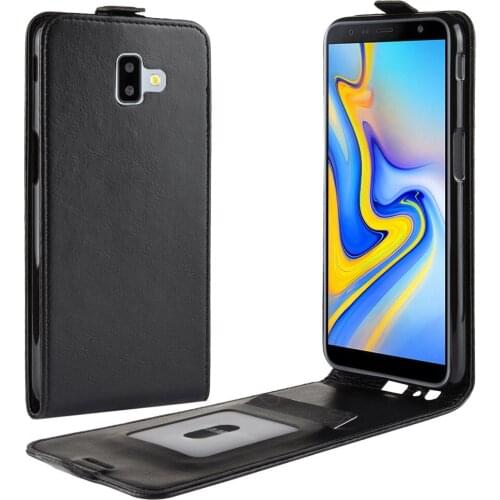 100pcs/lot R64 Flip Leather PU+TPU Cover Stand Case with card slot For Samsung A7 2018 A750 / J6 Plus / J4 Plus / A9 2018