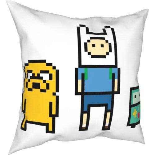 Adventure Time Pixels BMO Pillowcase Soft Polyester Cushion Cover Decoration Finn Jake Throw Pillow Case Cover Car 40*40cm