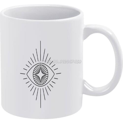 Illusion Eye Coffee Mugs Ceramic Personalized Mugs 11 Oz White Mug Tea Milk Cup Drinkware Travel Mug