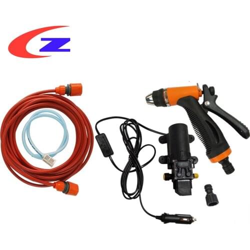 Car High Pressure Cleaning Kit Spray Gun Portable 12V Cigarette Lighter Port Electric Water Pump High Pressure Gun Cleaning Set