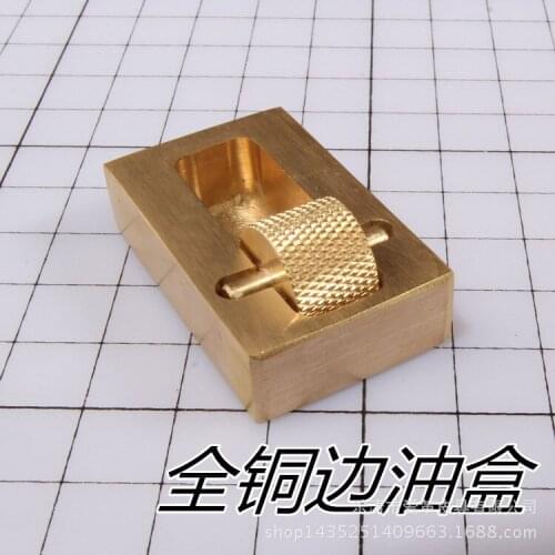 Pure Copper Oil Box or Oil Painting Box DIY Cow Leather Sewing Tools Artifact Brass Diy Leather Craft Tool