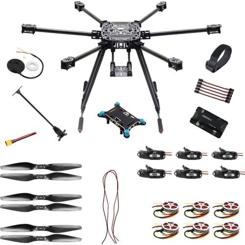 ZD850 DIY Drone Kit 850mm Carbon Fiber Frame with APM2.8 Flight Control M8N GPS 350KV Motor 2-6S 40A ESC Hexacopter UFO Drone