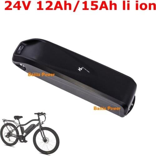 24v 15ah 12AH li-ion hailong bateria 18650 BMS 7S battery Water bottle battery for 350w ebike bicycle scooter +2A Charger