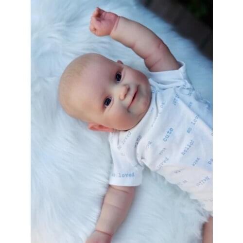 NPK Maddie 50/60CM popular fat cute face reborn baby doll popular hand-drawing hair hand painting real soft touch cuddly baby