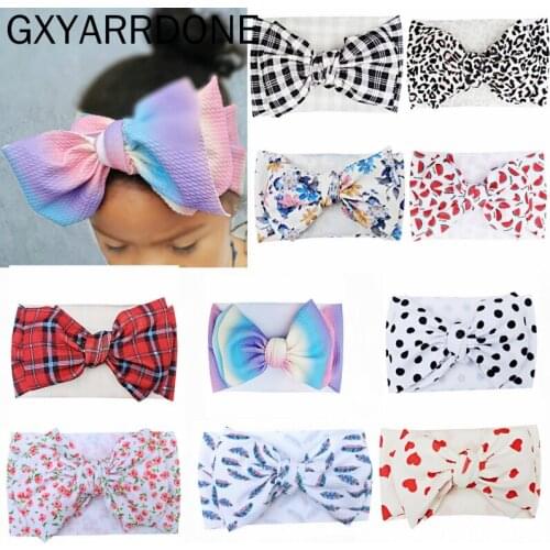 2020 New Baby Headband Ribbon DIY Toddler Infant Kids Hair Accessories Baby Girl Newborn Bows Bowknot Bandage Turban Tiara