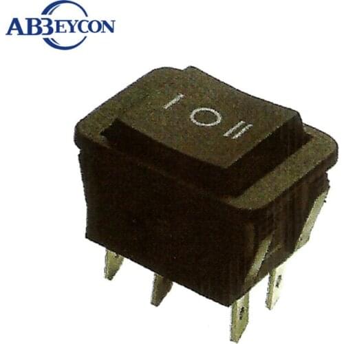 RS372 (on)-off-(on) black 3 position 20A high current lighted rocker switch with 4pin 6pin 20A t85 rocker switch