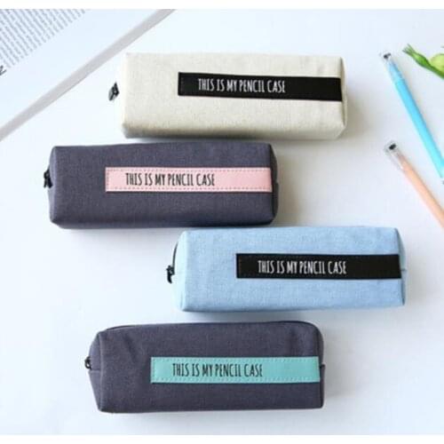 Modern Simple Multifunction School Pencil Case & Bags Large Capacity Canvas Pen Box for Boy Girl Kids Gift Stationery Supplies