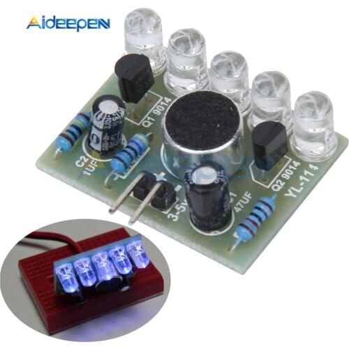LED Sound Control Melody Lamp Electronic Production DIY Kits Suite Integrated Circuits Voltage 3V-5.5V