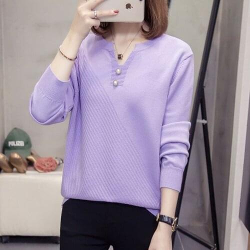 Loose knitted pullover woman blouses winter Womens sweaters clothing latest 2020 spring autumn korean vestidos female A6216