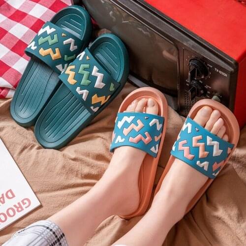 Slipper Womens Home Fashion Soft Bottom Home Cartoon Couple Bathroom Eva Slippers Men Women Shoes Slippers House